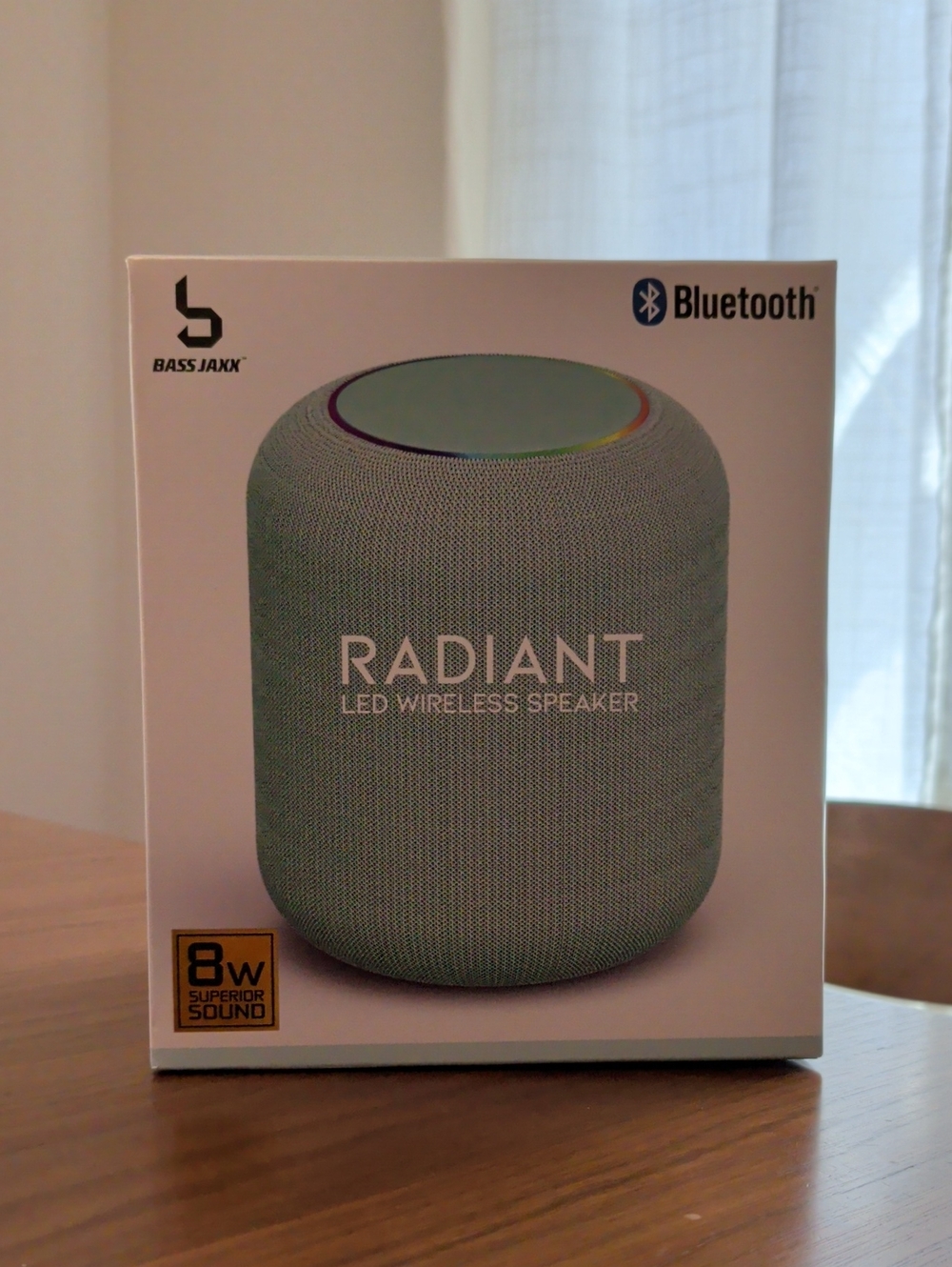Bass Jaxx Radiant LED Wireless Bluetooth Speaker - Gray